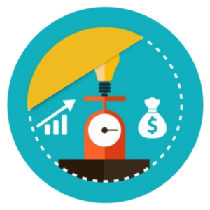 a vector image about time, money, and an idea
